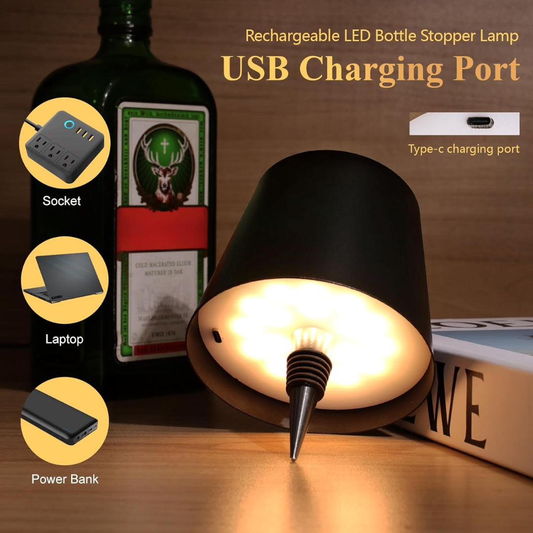 Glow Cork Wireless Bottle Lamp